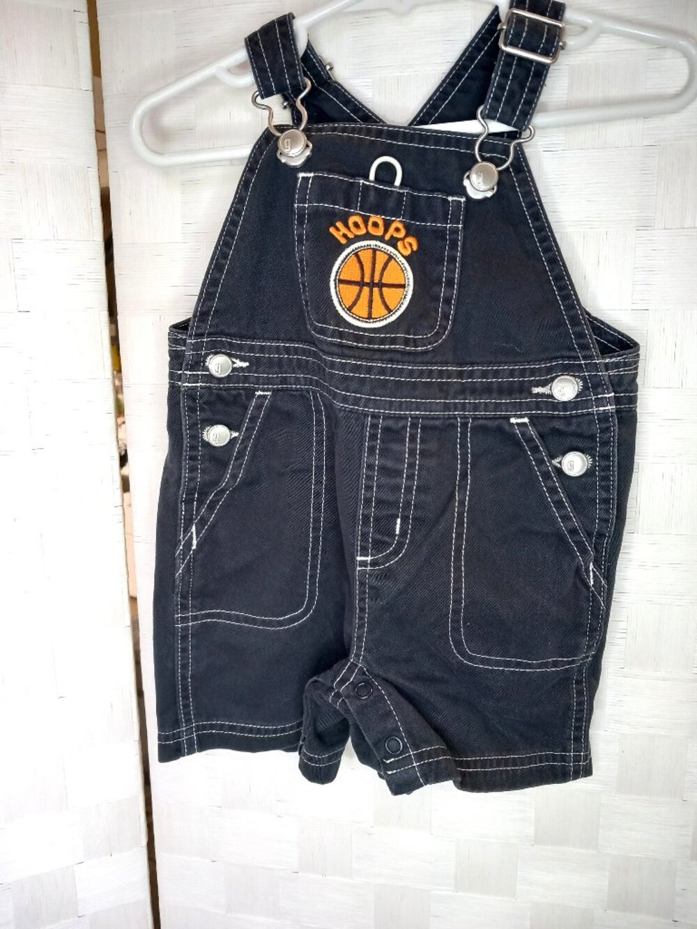 Vintage Gymboree Basketball Hoops Denim Overalls size 3-6 Months